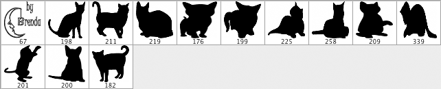 Cats Silhouettes Brushes - Schematic