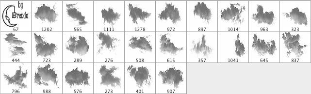 Free Clouds Photoshop Brushes - Schematic