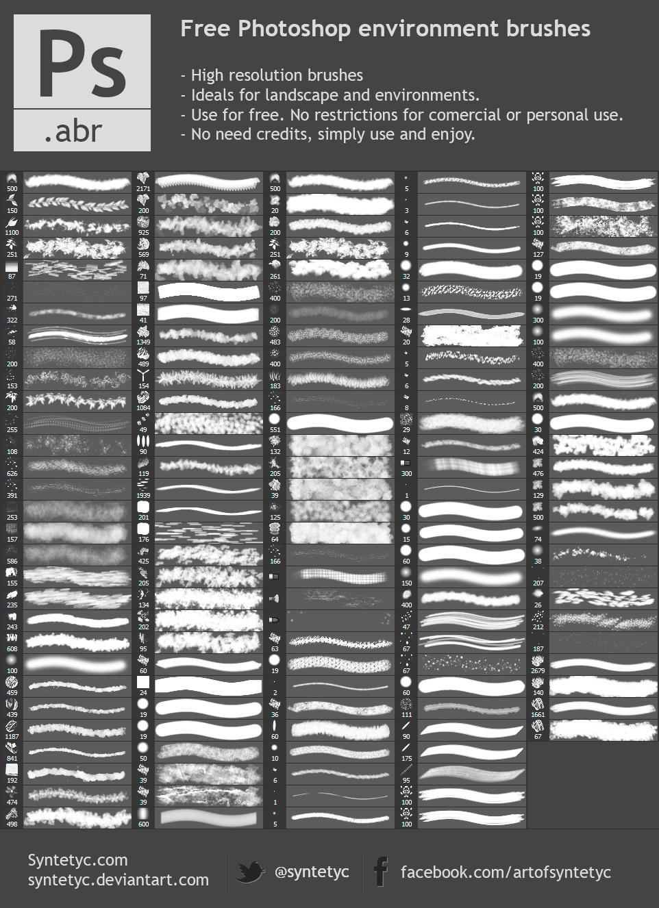 Free Photoshop Environment Brushes