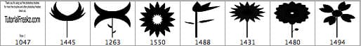 Free Flower Brushes: Set 14 - Schematic