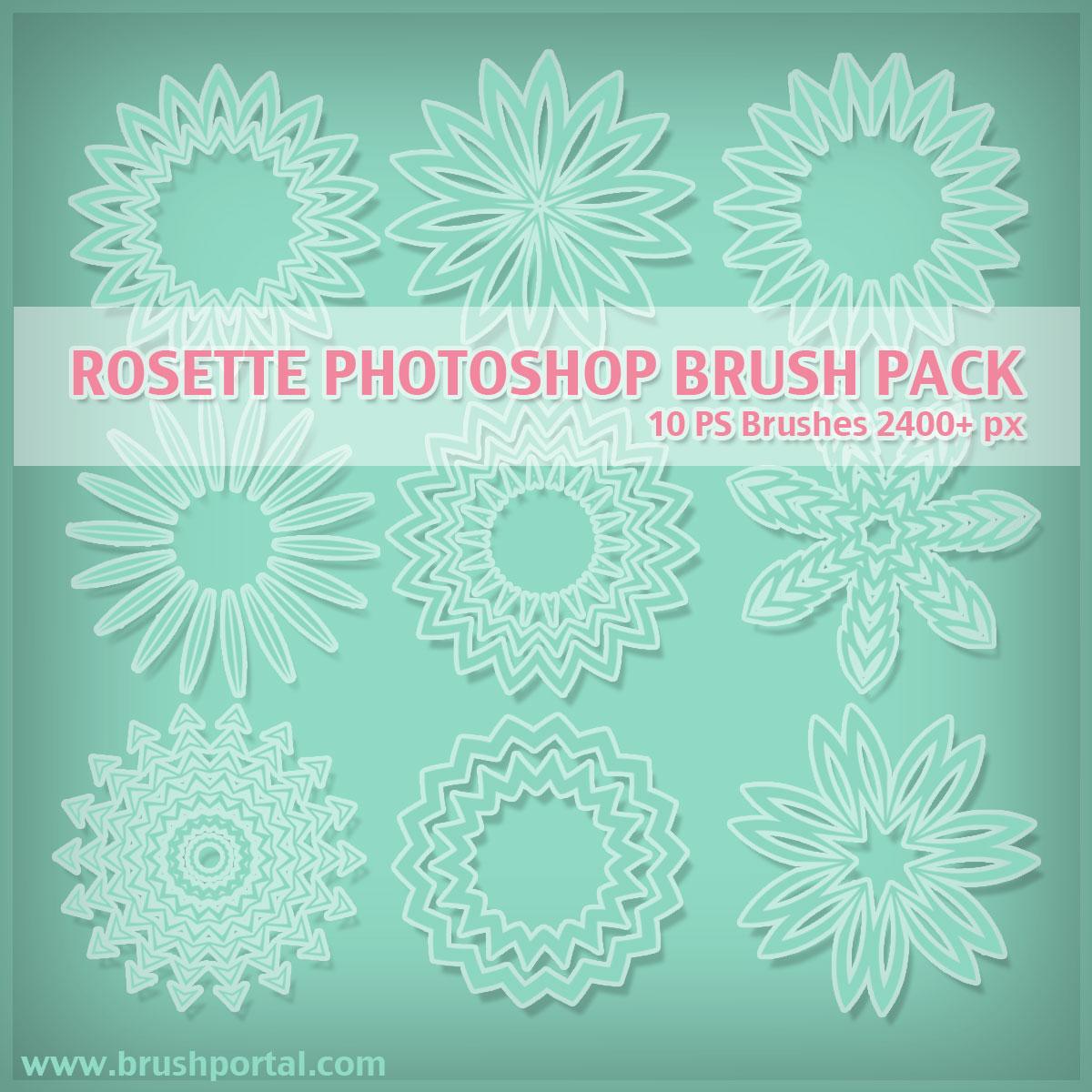 Free Rosette Photoshop Brushes