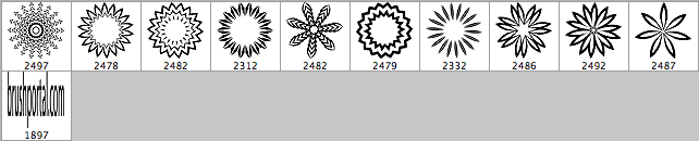 Free Rosette Photoshop Brushes - Schematic