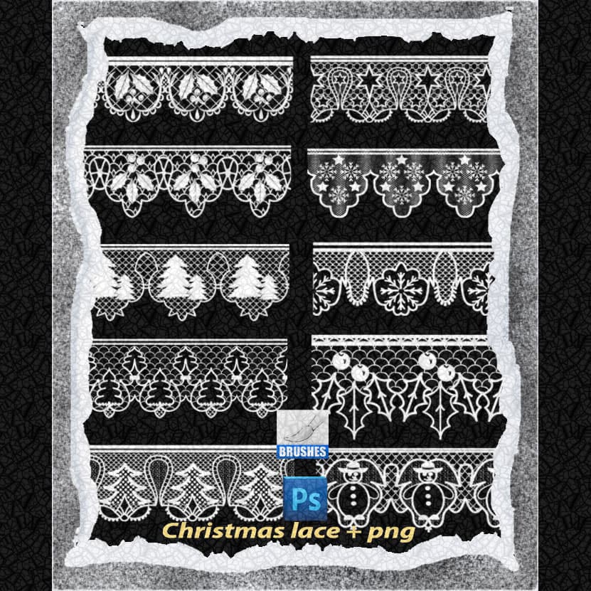 Christmas Lace Brushes