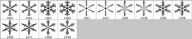 Snowflake Photoshop Brushes - Schematic