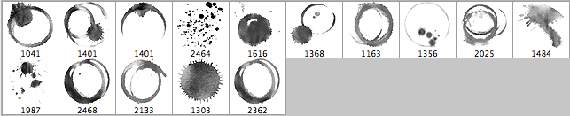Coffee Stains Photoshop Brushes - Schematic