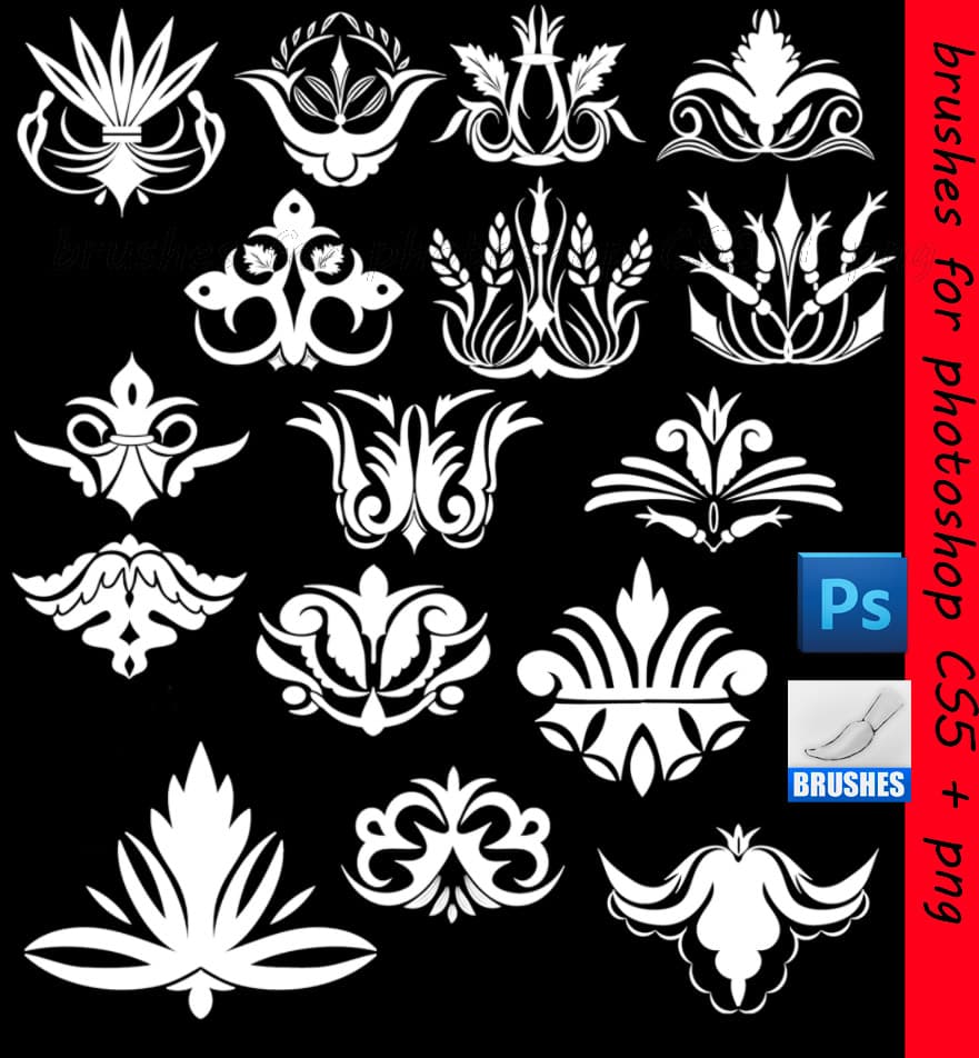  Ornament Brushes for Photoshop
