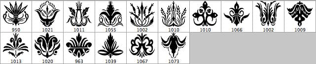  Ornament Brushes for Photoshop - Schematic