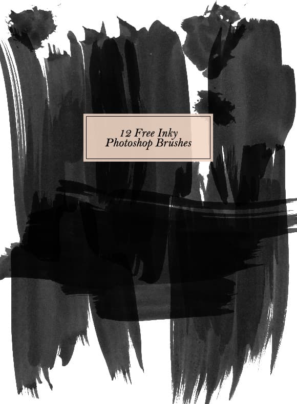 12 Free Inky Photoshop Brushes