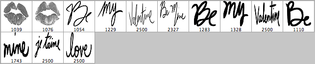 Free Love Kisses Photoshop Brush Set - Schematic