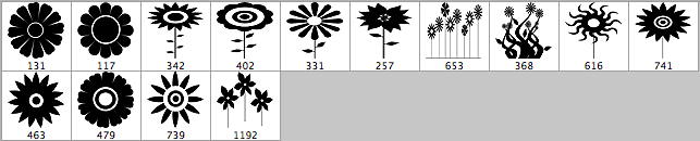 Vector Flower Brushes - Schematic