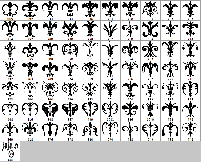 Medieval Flowers Brushes - Schematic