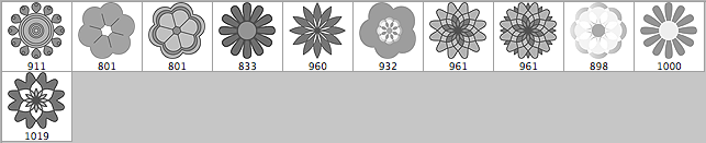Spring Flower Ornament Brushes - Schematic