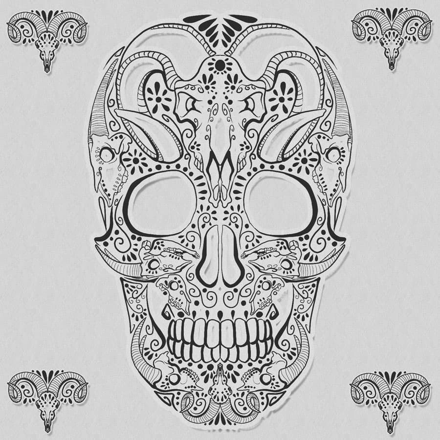 Skull Ornament Brush