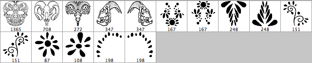 Skull Ornament Brush - Schematic