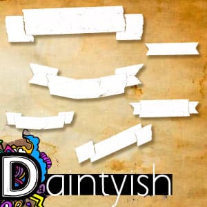Ribbon Banner Photoshop Brush 