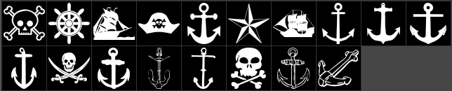 Nautical Photoshop Custom Shapes - Schematic