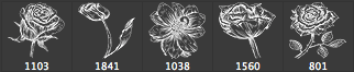 Vintage Flowers High Res Photoshop Brushes - Schematic