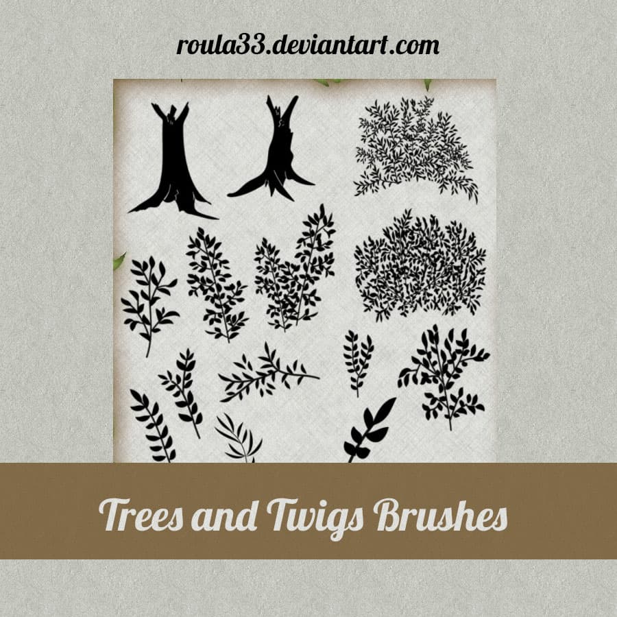 Trees and Twigs Brushes - Preview 1