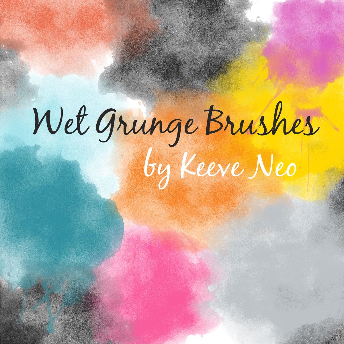 Wet Grunge Brushes Set