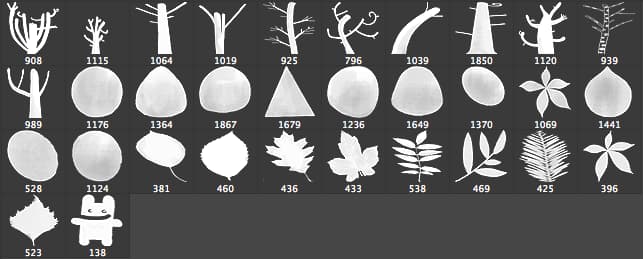 Trees and Leaves Brushes - Schematic