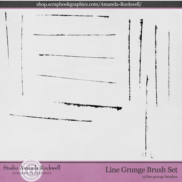 Line Grunge Brush Set
