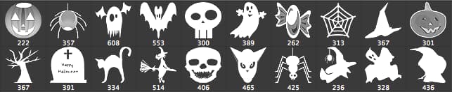 Free Halloween Photoshop Brushes - Schematic