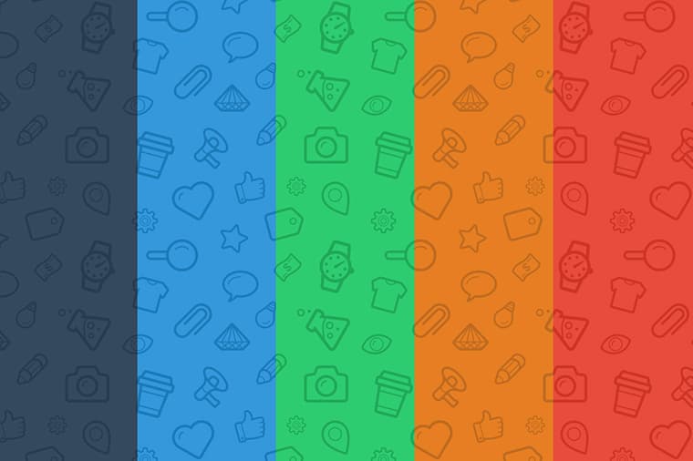 5 Seamless Icon Patterns - Preview 1
