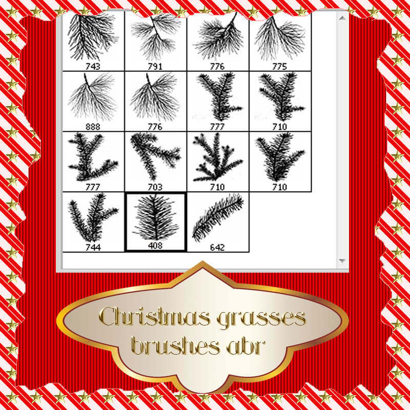 Christmas Grasses Brushes