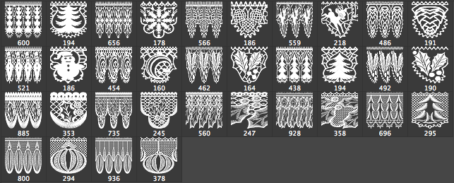 Christmas Lace Photoshop Brushes - Schematic
