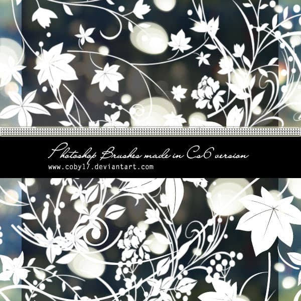 Floral Swirls HD Photoshop Brushes - Preview 1