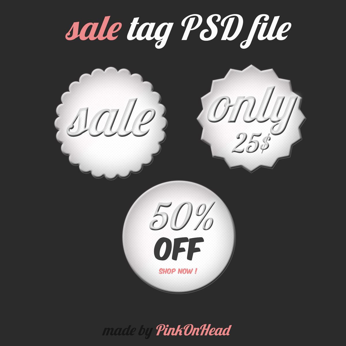 Sale Tag Free PSD