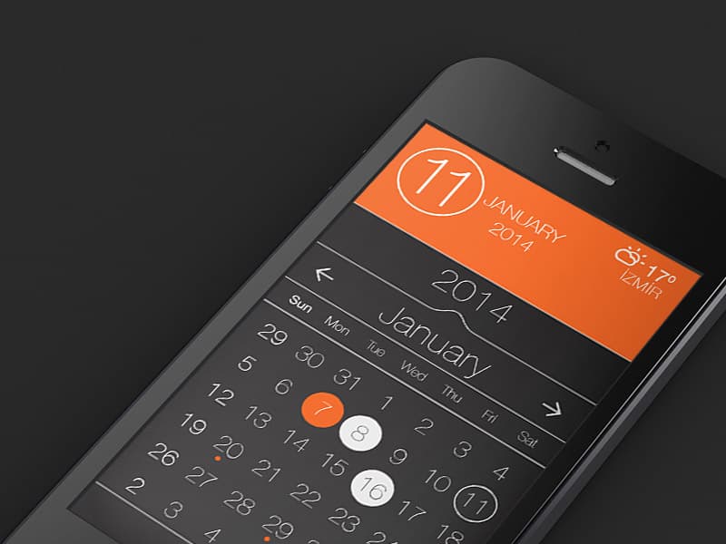 Calendar App UI Design