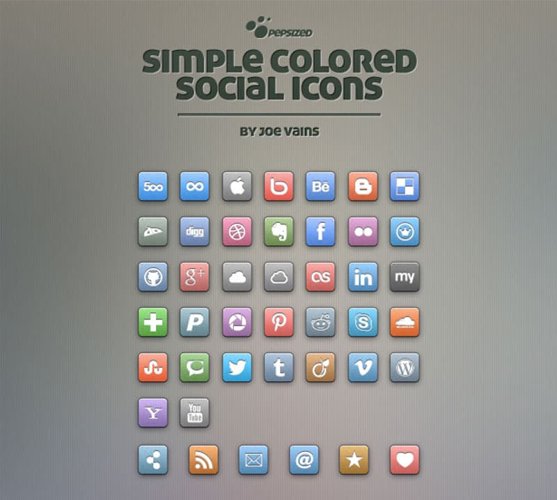 Color Social Icons