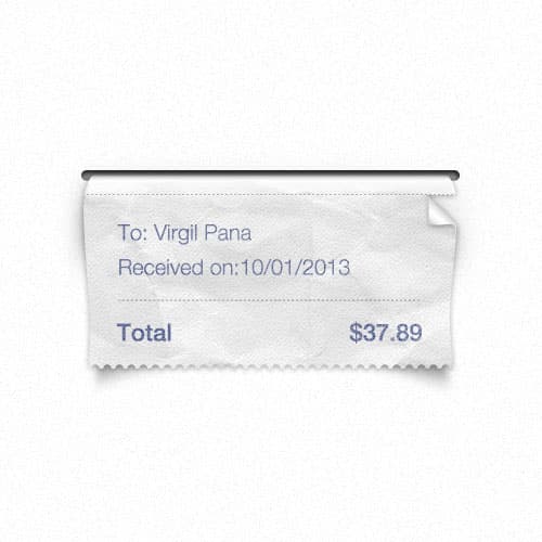 Free Receipt PSD
