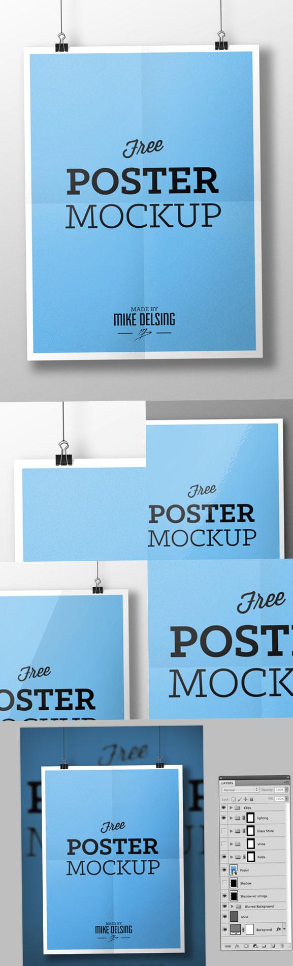 PSD Poster Mockup - Thumbnail 2