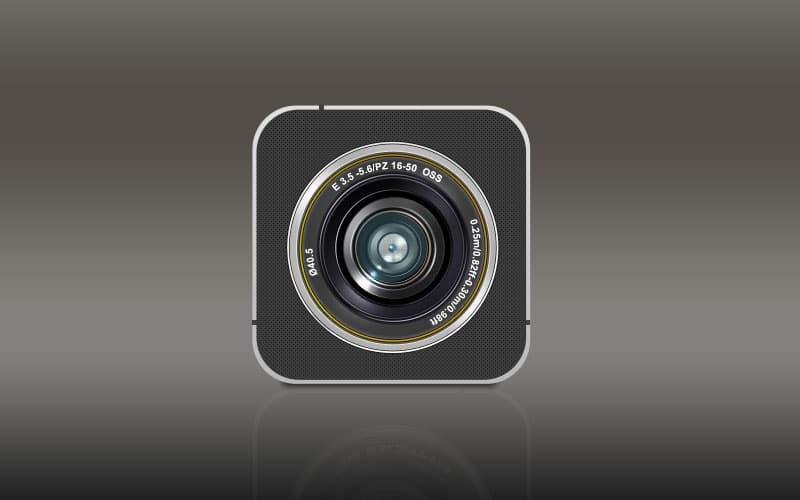 Vintage Camera Icon PSD