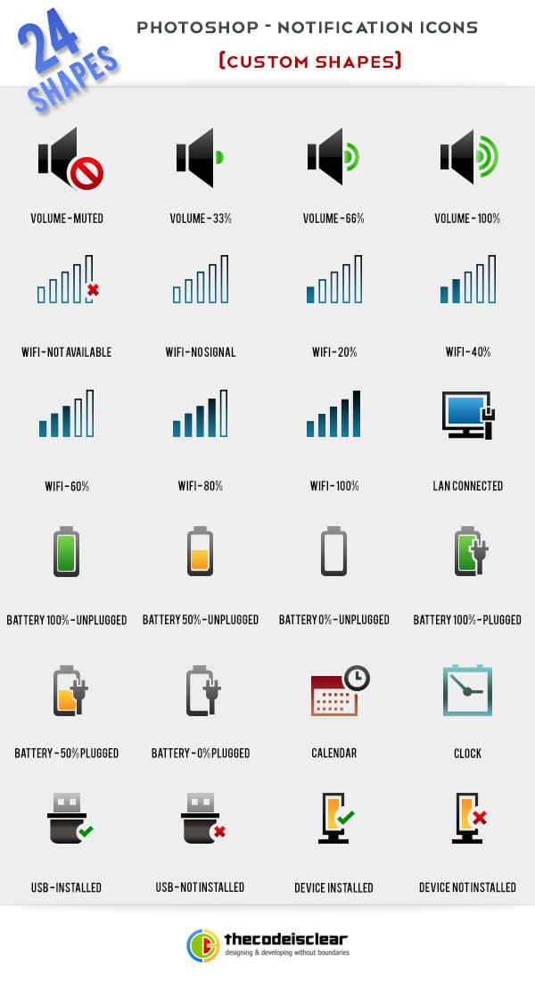 Notification Icon Shapes
