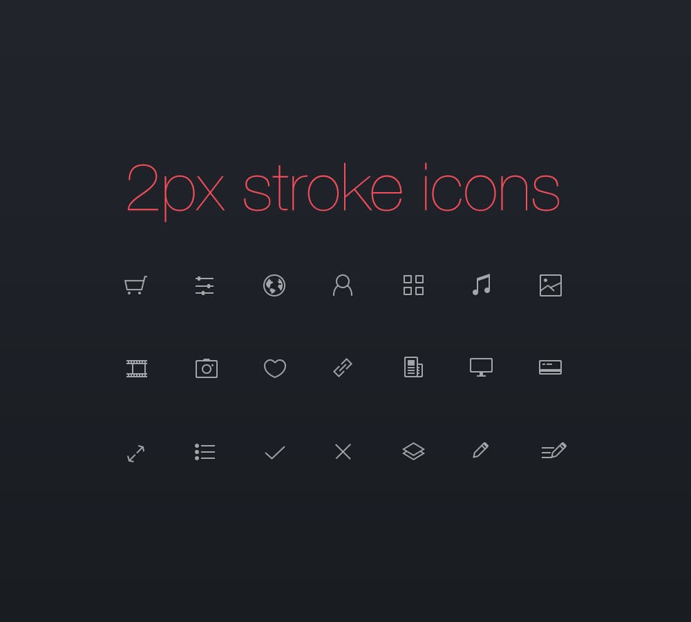 Minimal Stoke Styled Icons - Preview 1