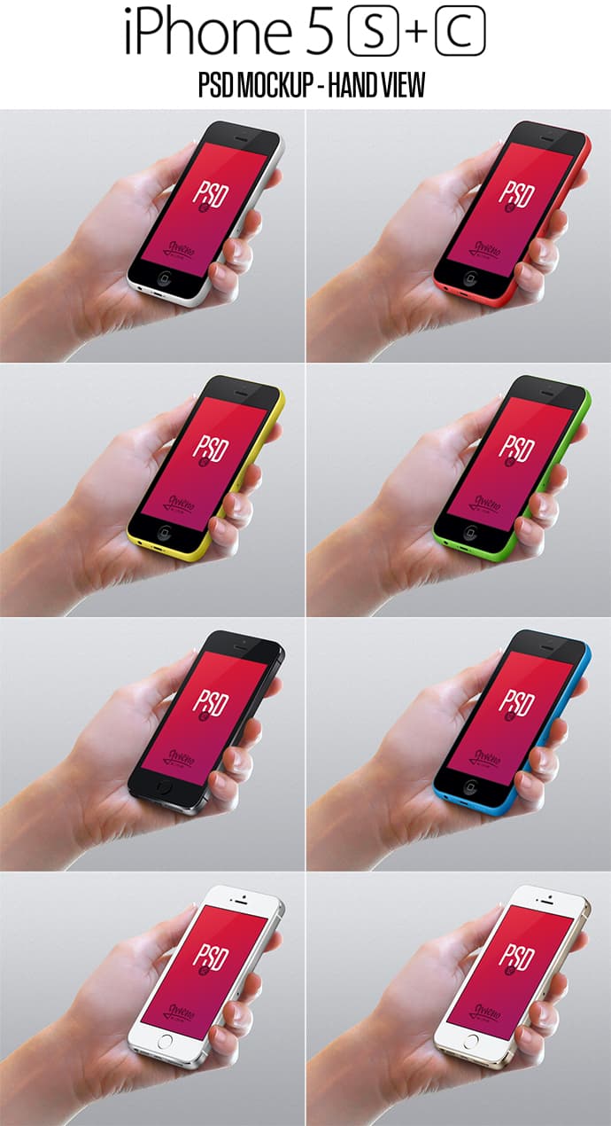 iPhone 5S and 5C PSD MockUp - Thumbnail 2