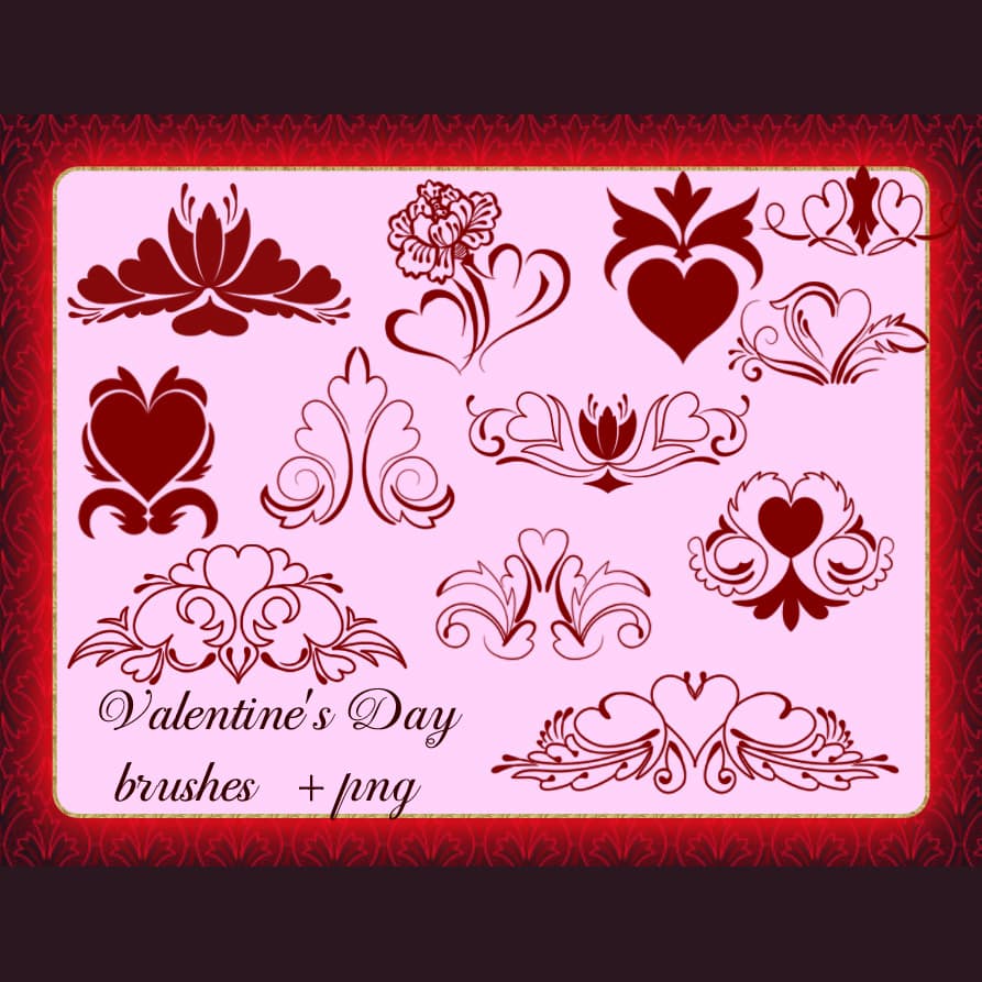 Free Valentine's Day Brushes 