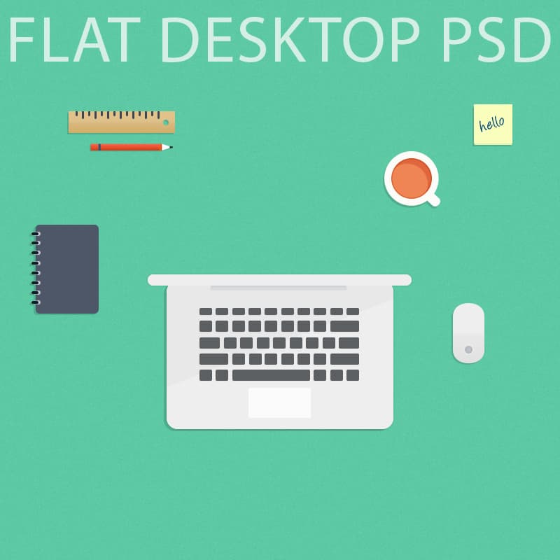 Flat Desktop PSD