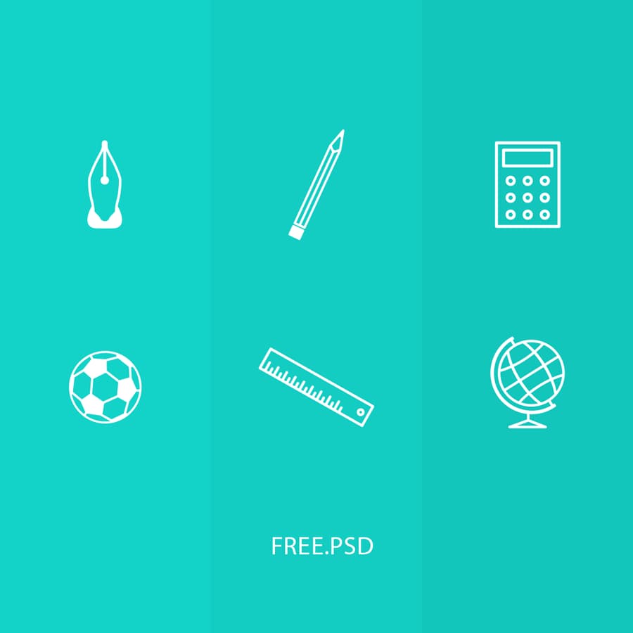 Free PSD School Icon Pack