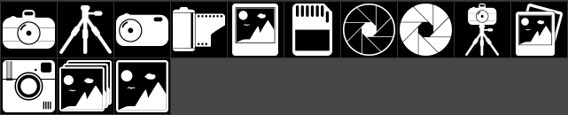 Photography Themed Shapes, Camera Tripod, Memory Card - Schematic