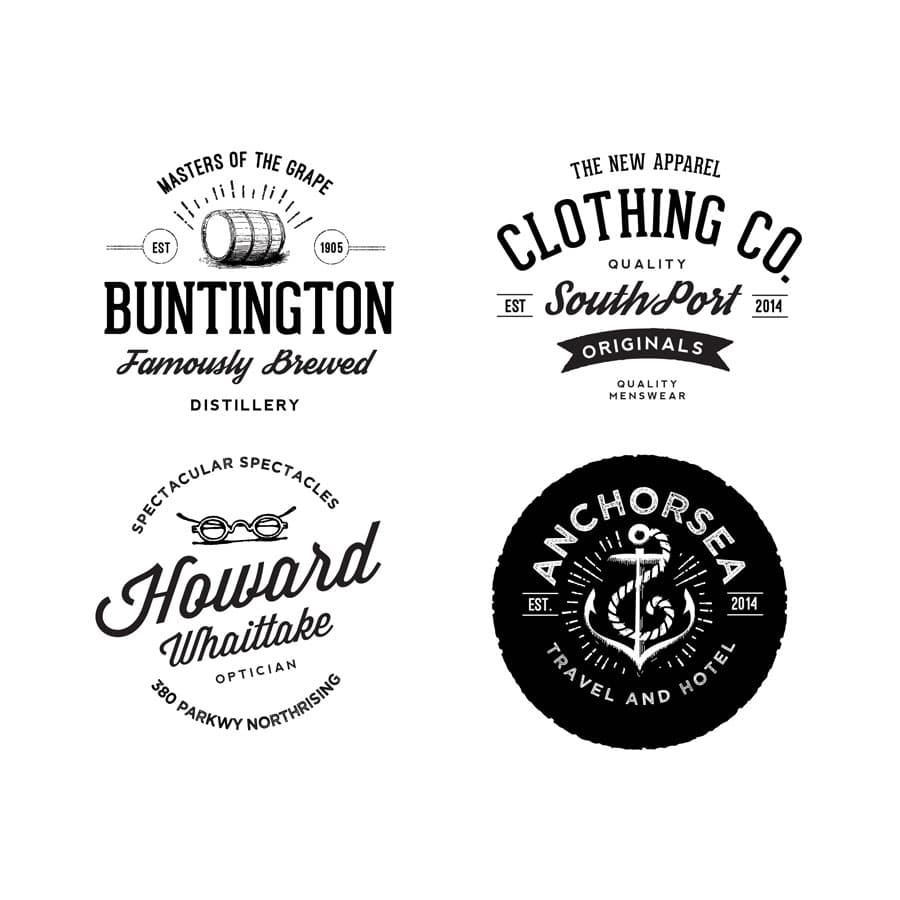 Free Vintage Logos Pack