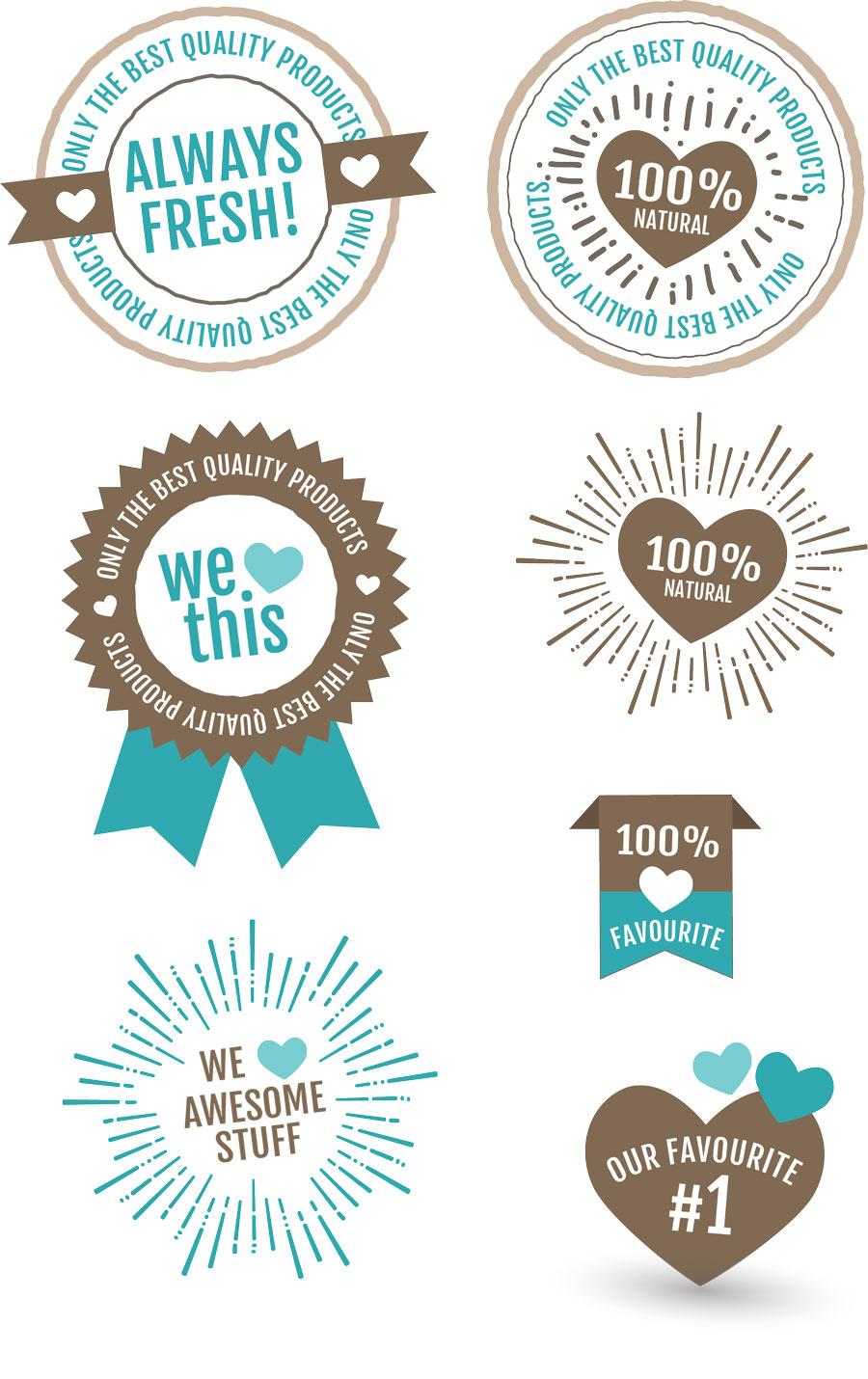 Free PSD Badges Pack