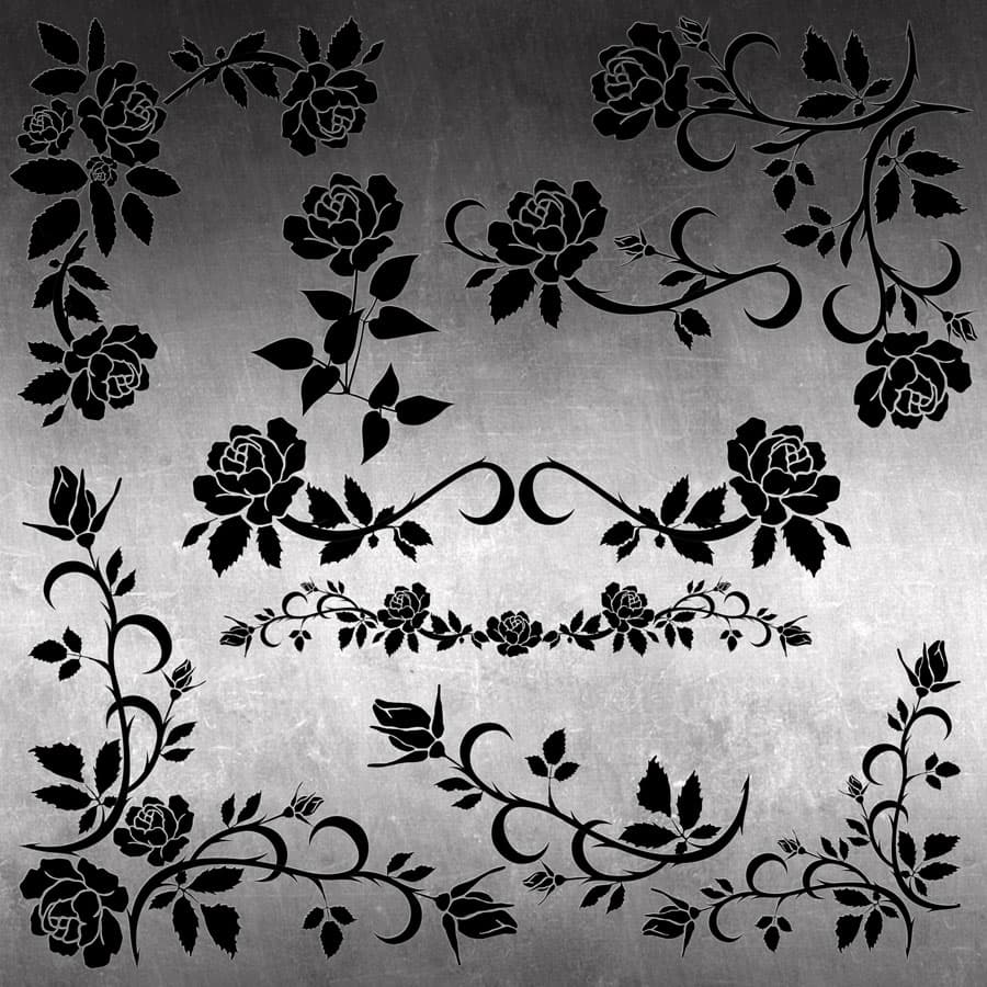 Free Roses Corners Brushes