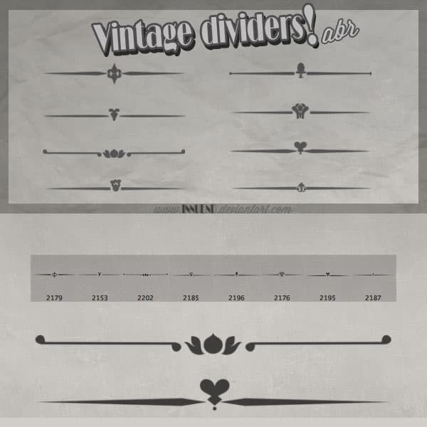 Vintage Dividers Free Brushes