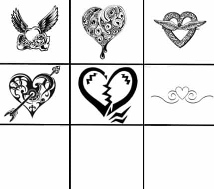 Photoshop Heart Brushes Set 1