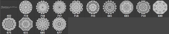 Circular Laces Photoshop Brushes - Schematic