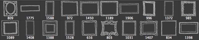 20 Hand Drawn Frames Brushes - Schematic